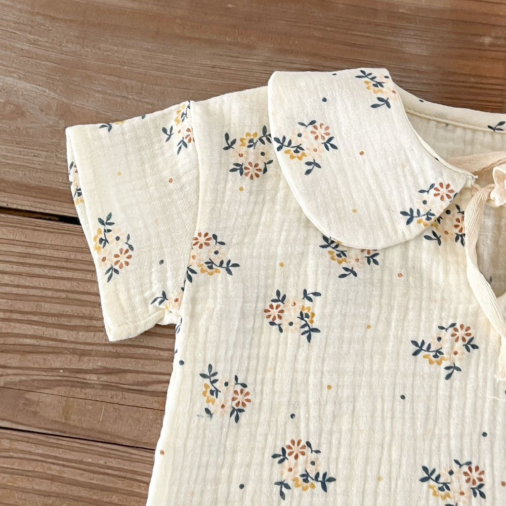 Baby summer outfit in soft muslin cotton – breathable, floral, multiple styles | girls