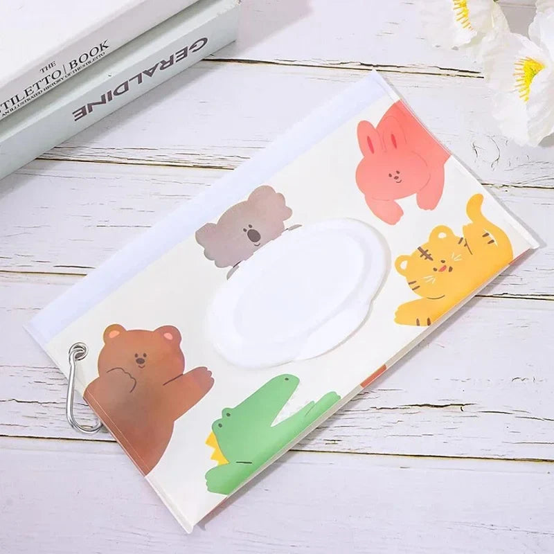 Baby wipes holder – compact, water-resistant & travel-friendly | for pushchairs & nappy bags