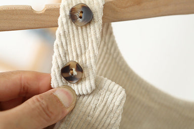 Dungarees with heart detail – soft ribbed cotton, adjustable straps | baby girls