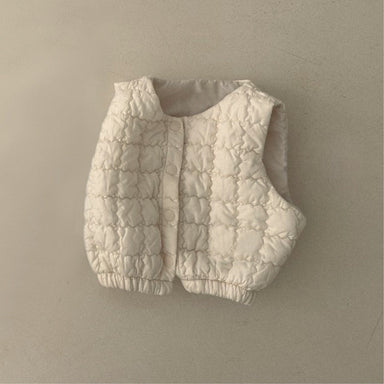 Quilted bodywarmer with soft lightweight warmth – unisex, press studs | baby gilet