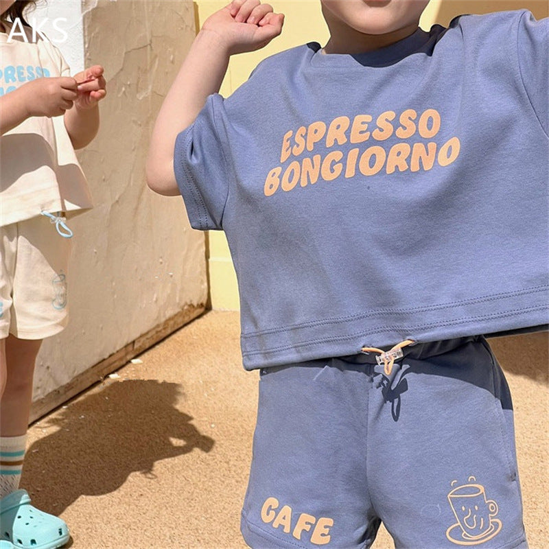 Summer set shorts and t-shirt – soft cotton, oversized fit | kids