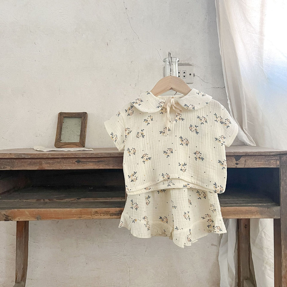 Baby summer outfit in soft muslin cotton – breathable, floral, multiple styles | girls