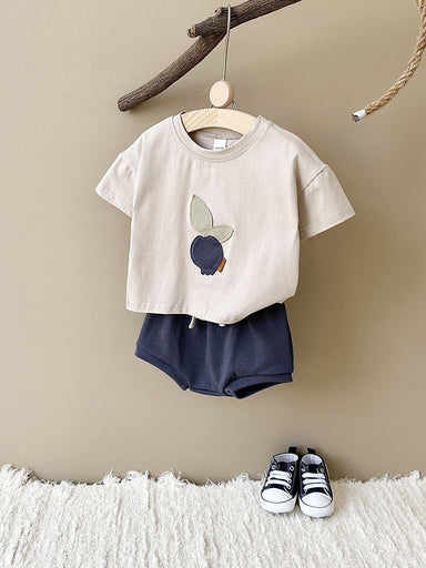 Summer clothing set with T-shirt and shorts – soft cotton, elastic waistband | baby outfits