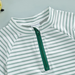 UV swimsuit with long sleeves and sun hat – striped design, UPF50+, quick-drying | kids swimwear