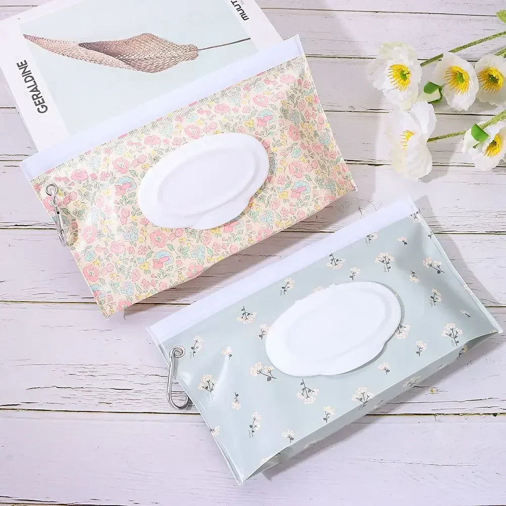 Baby wipes holder – compact, water-resistant & travel-friendly | for pushchairs & nappy bags