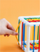 Sensory shape cube – motor skills, BPA-free, flexible bands | Montessori toy