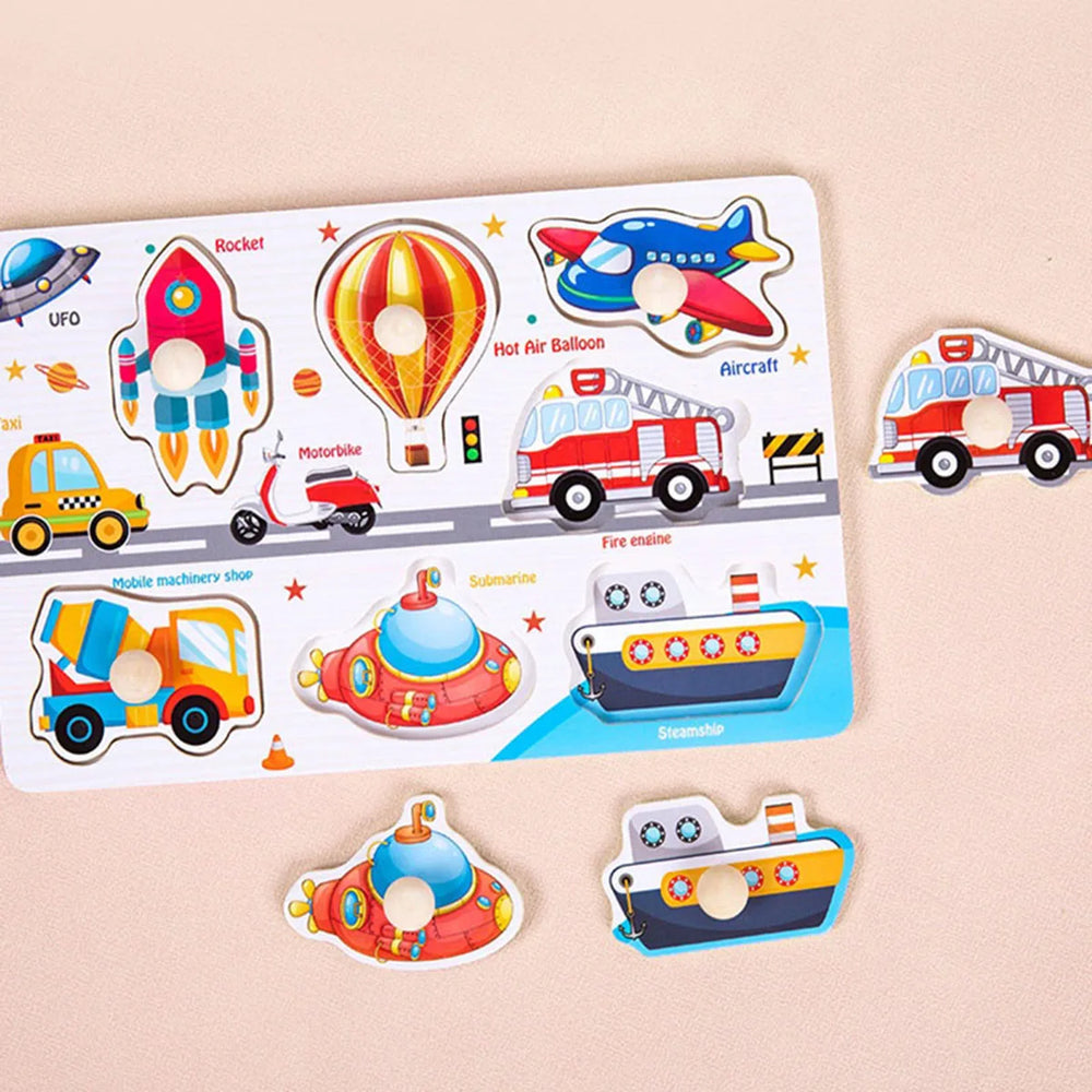 Wooden Montessori puzzle – educational toy, 10 themes | Kids