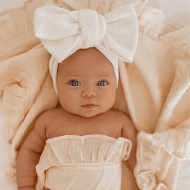 Baby headband with bow is gentle and stretchy – soft, comfortable fit | newborns & toddlers