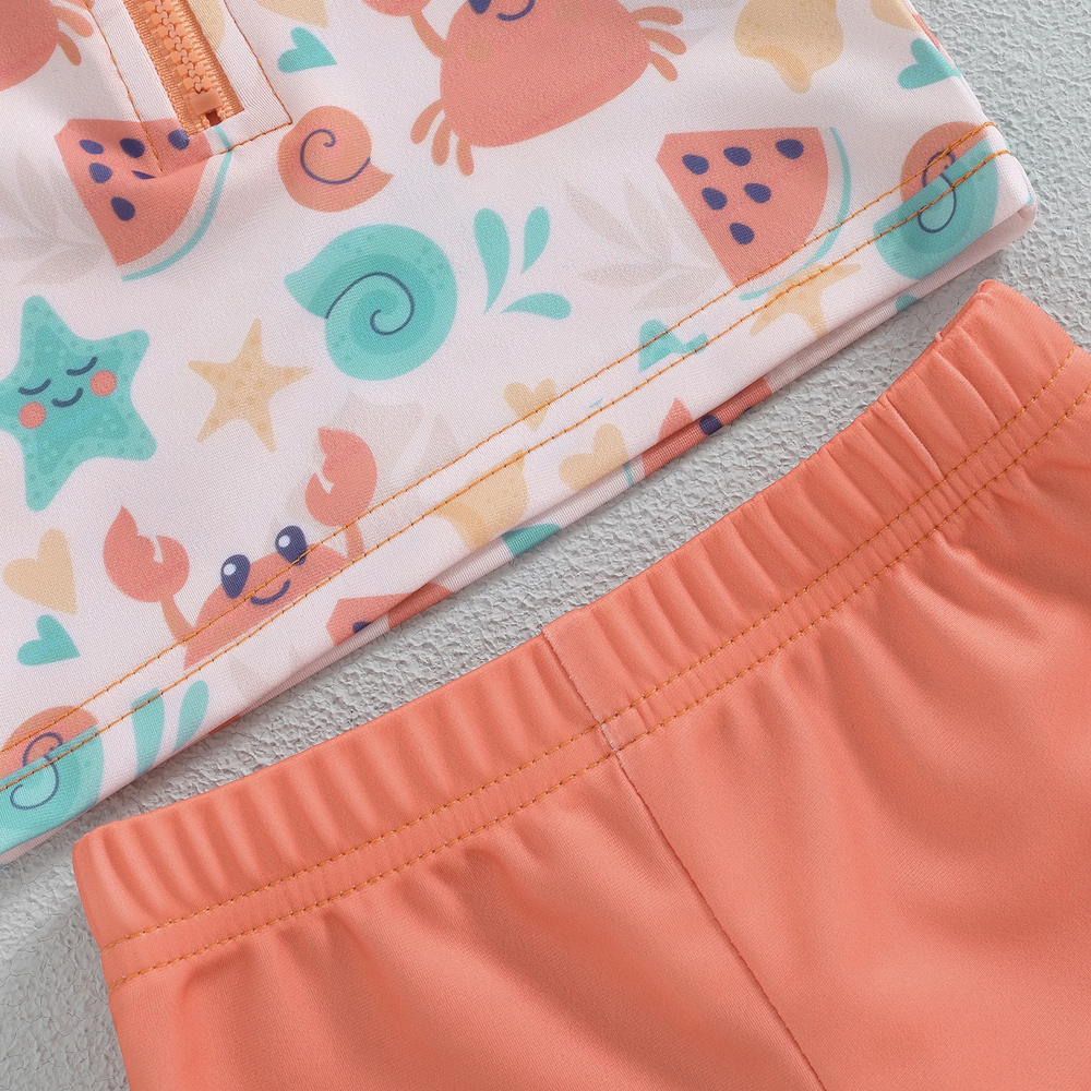 Kids' swim set with UV protection – soft, quick-dry, sun hat | baby swimwear