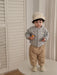 Baby & toddler baseball jacket – dog embroidery, button fastening | autumn