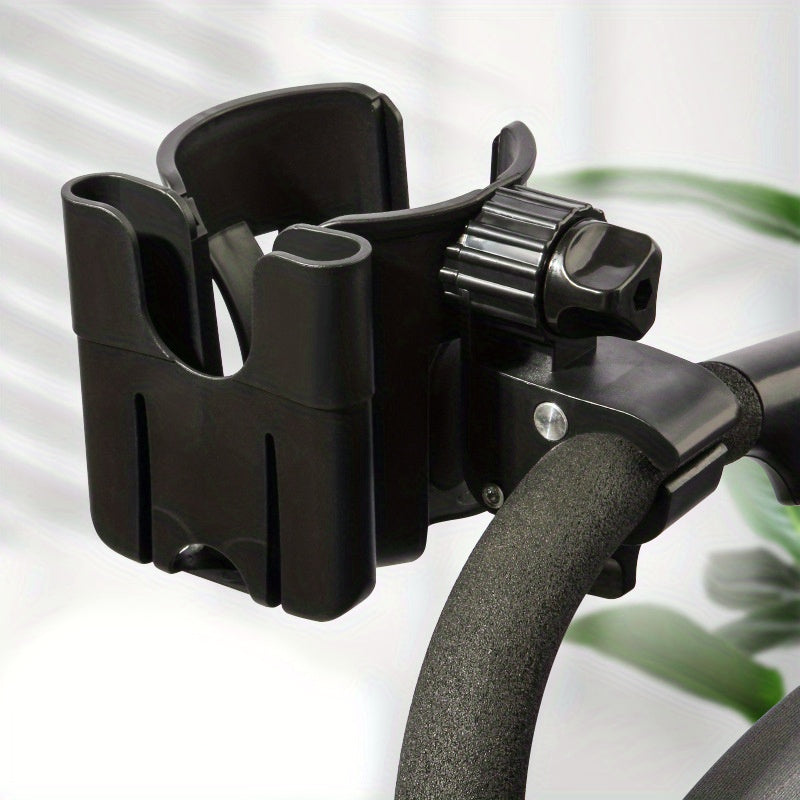 Pram phone and cup holder with universal fit – stable, 2-in-1 design | buggy accessory