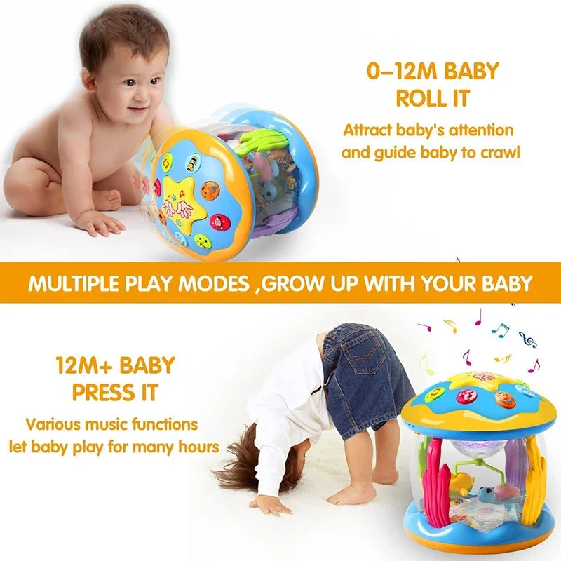 Tummy time projector with ocean light and sound – calming, sensory, portable | baby toy