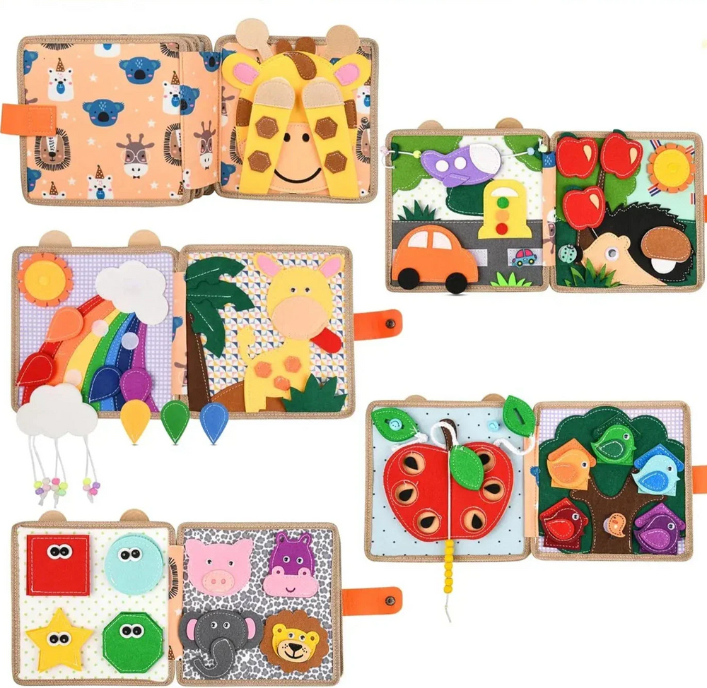 Montessori busy book boosts fine motor skills – shapes, colours and counting | toddlers