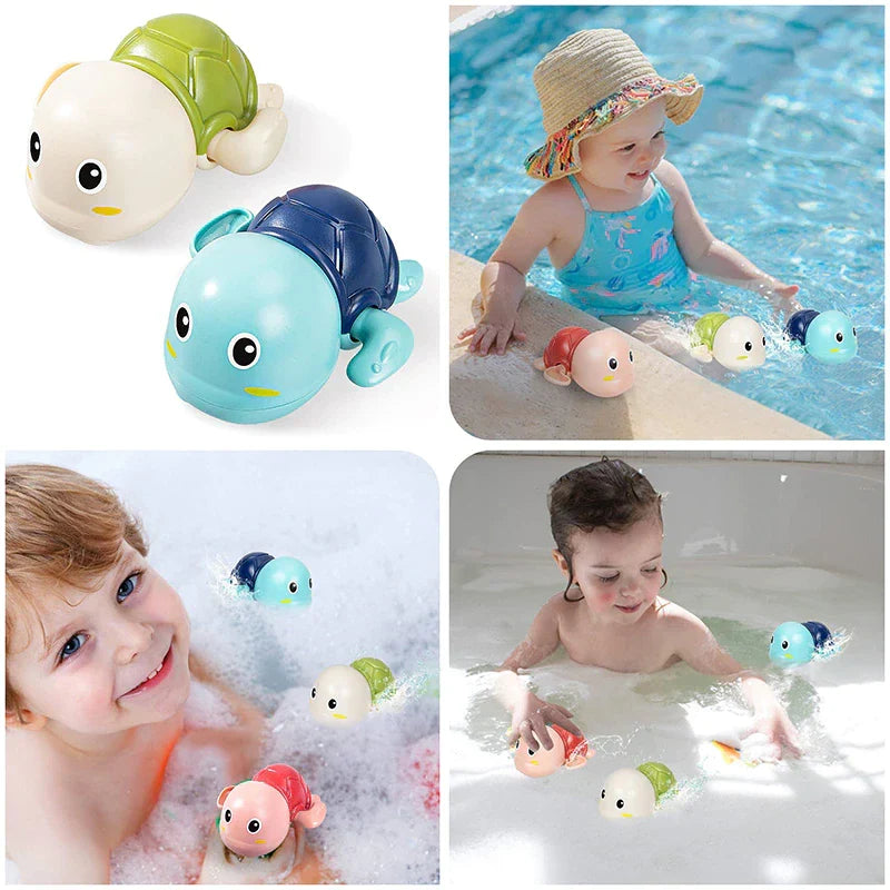 Swimming bath toy sea animals – wind-up, no batteries needed | Interactive bath toy