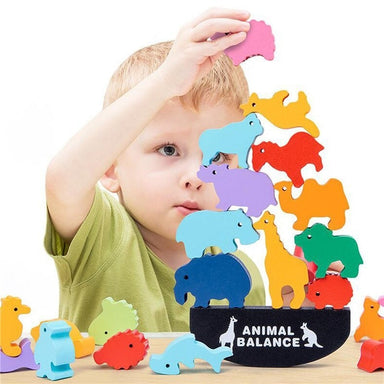 Wooden stacking toy builds balance and fine motor skills – Montessori-inspired | Toddlers