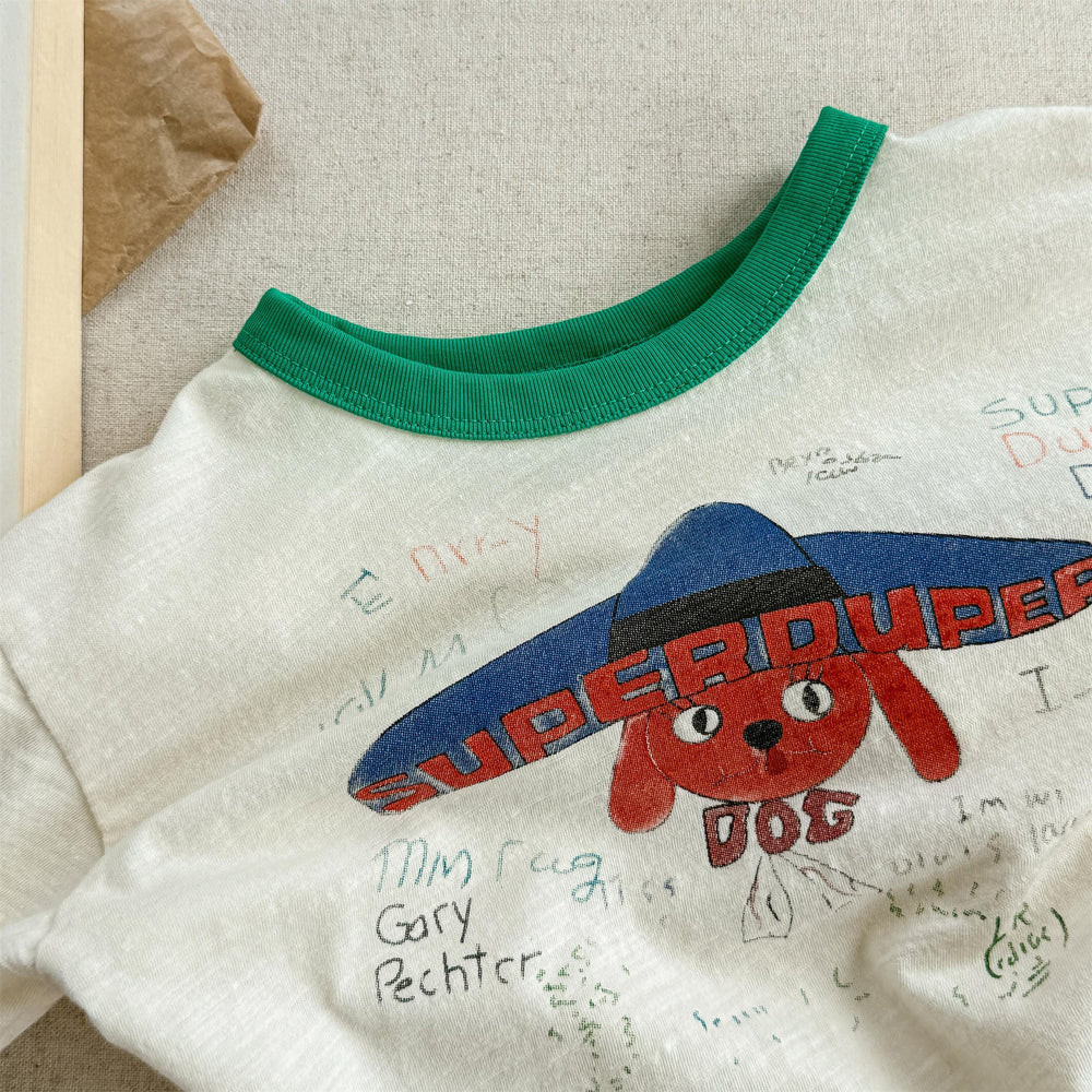 Kids' dog print T-shirt in soft cotton – playful design, comfortable fit | boys & girls