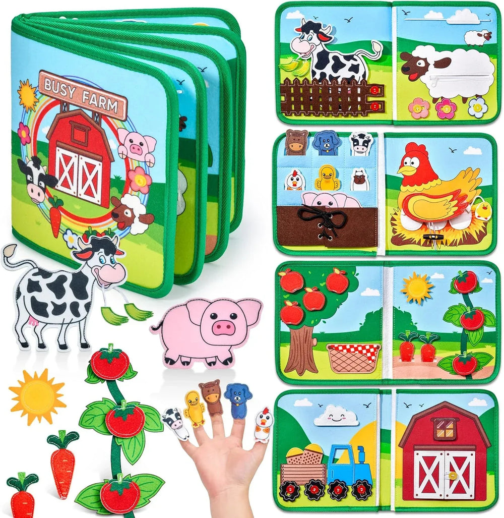 Montessori busy book boosts fine motor skills – shapes, colours and counting | toddlers