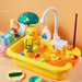 Water play table with working tap and ducks – fountain, accessories | outdoor toy