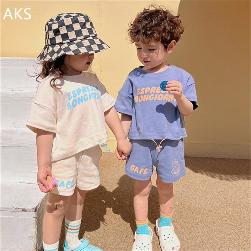 Summer set shorts and t-shirt – soft cotton, oversized fit | kids