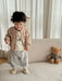 Baby & toddler baseball jacket – dog embroidery, button fastening | autumn