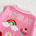 Baseball jacket with ribbed cuffs – soft lining, easy button fastening | kids outerwear