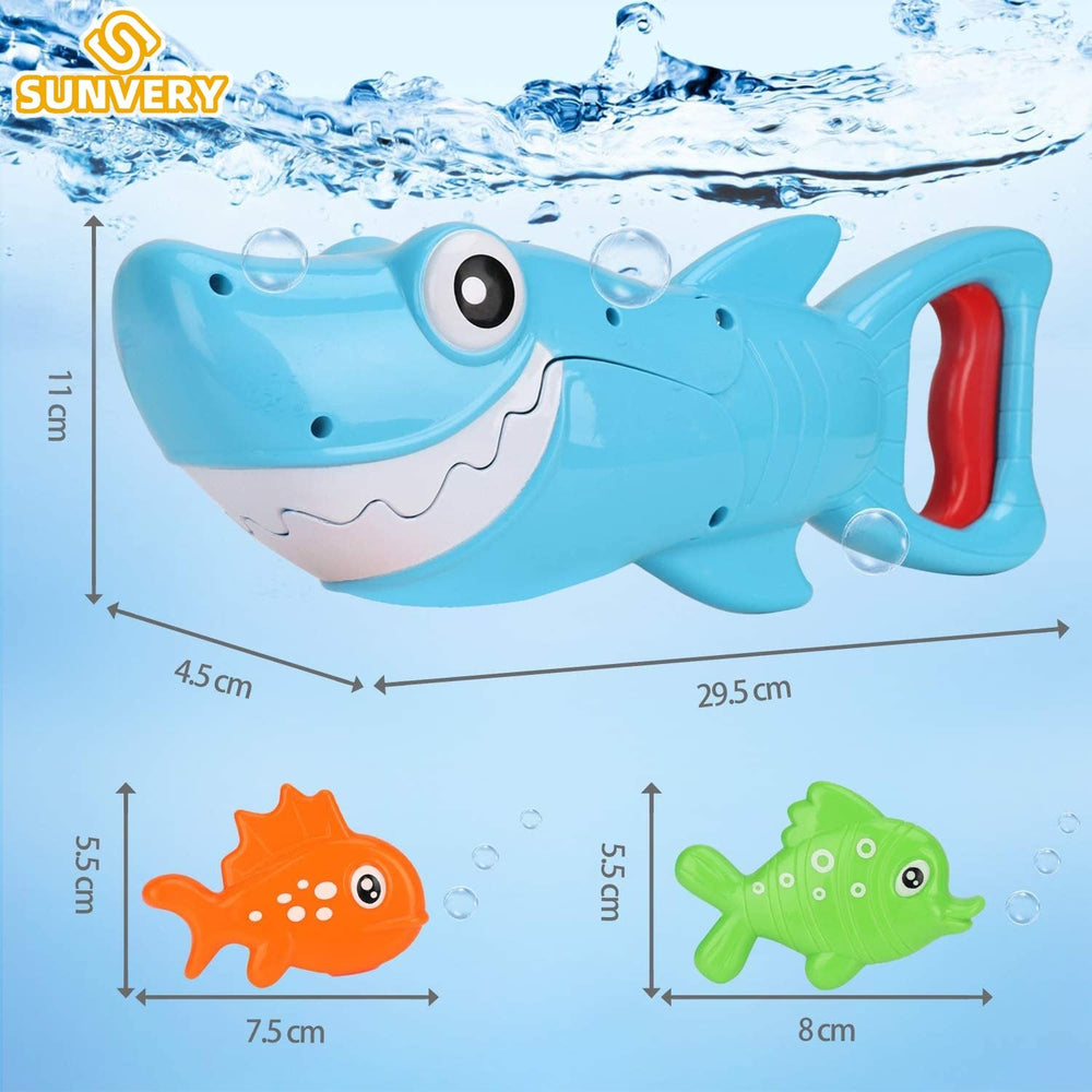 Interactive shark bath toy with grabber arm – develops coordination, no batteries | toddlers