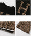 Jumper and trousers set with leopard print – soft cotton, elastic waistband | Girls