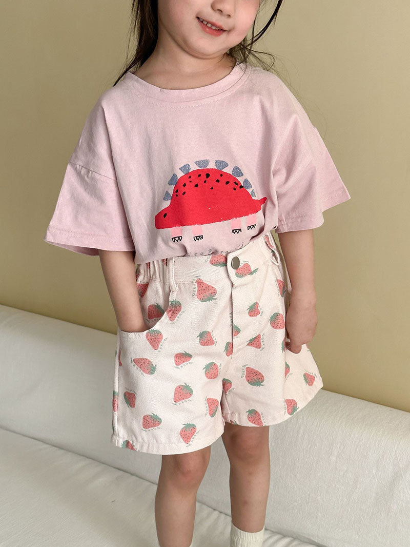 T-shirt with dino print – soft cotton, relaxed fit | for babies and children