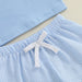 Boys' summer set with rugby ball appliqué – cotton-polyester, striped shorts | baby & toddler outfit