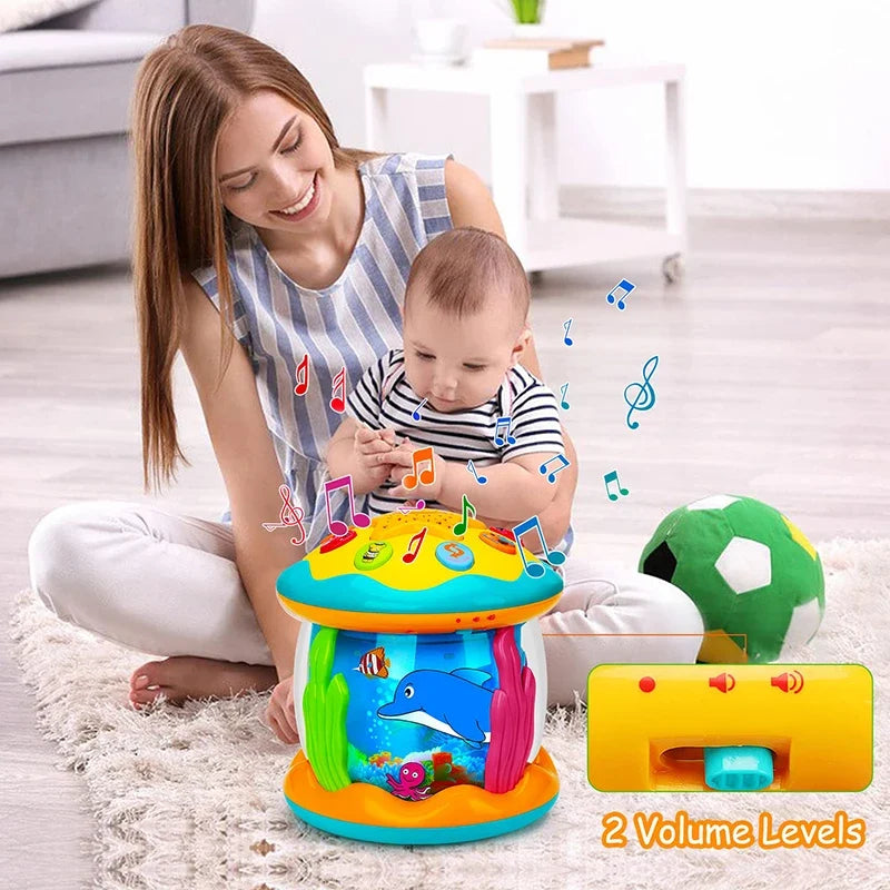 Tummy time projector with ocean light and sound – calming, sensory, portable | baby toy