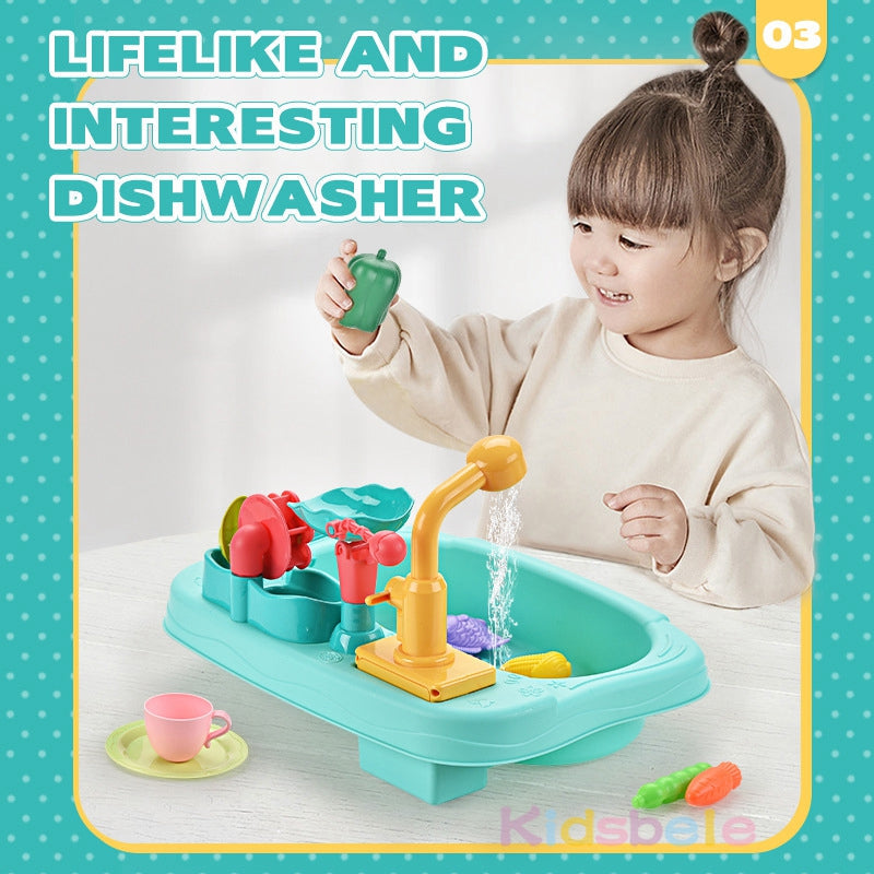 Water play toy sink with fishing game – flowing water, accessories | for kids