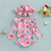 Girls' UV swimsuit with sun hat – long sleeves, quick-drying, full movement | baby swimwear