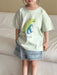 T-shirt with dino print – soft cotton, relaxed fit | for babies and children