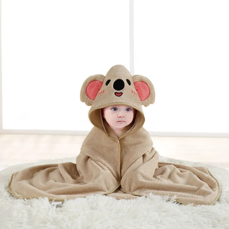 Hooded baby bath towel – soft, absorbent, animal design | for babies & toddlers