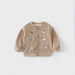 Baby & toddler baseball jacket – dog embroidery, button fastening | autumn