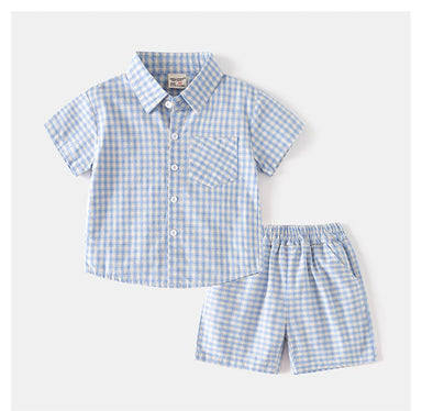 Summer outfit set with soft cotton – T-shirt, shorts & elastic waist | Unisex kids