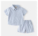 Summer outfit set with soft cotton – T-shirt, shorts & elastic waist | Unisex kids