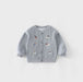Baby & toddler baseball jacket – dog embroidery, button fastening | autumn