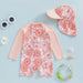 Baby UV swimsuit with sun hat – long sleeves, quick-dry, stretch | Kids swimwear