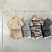 Summer set for babies in soft ribbed cotton – t-shirt and shorts | 2-piece unisex outfit