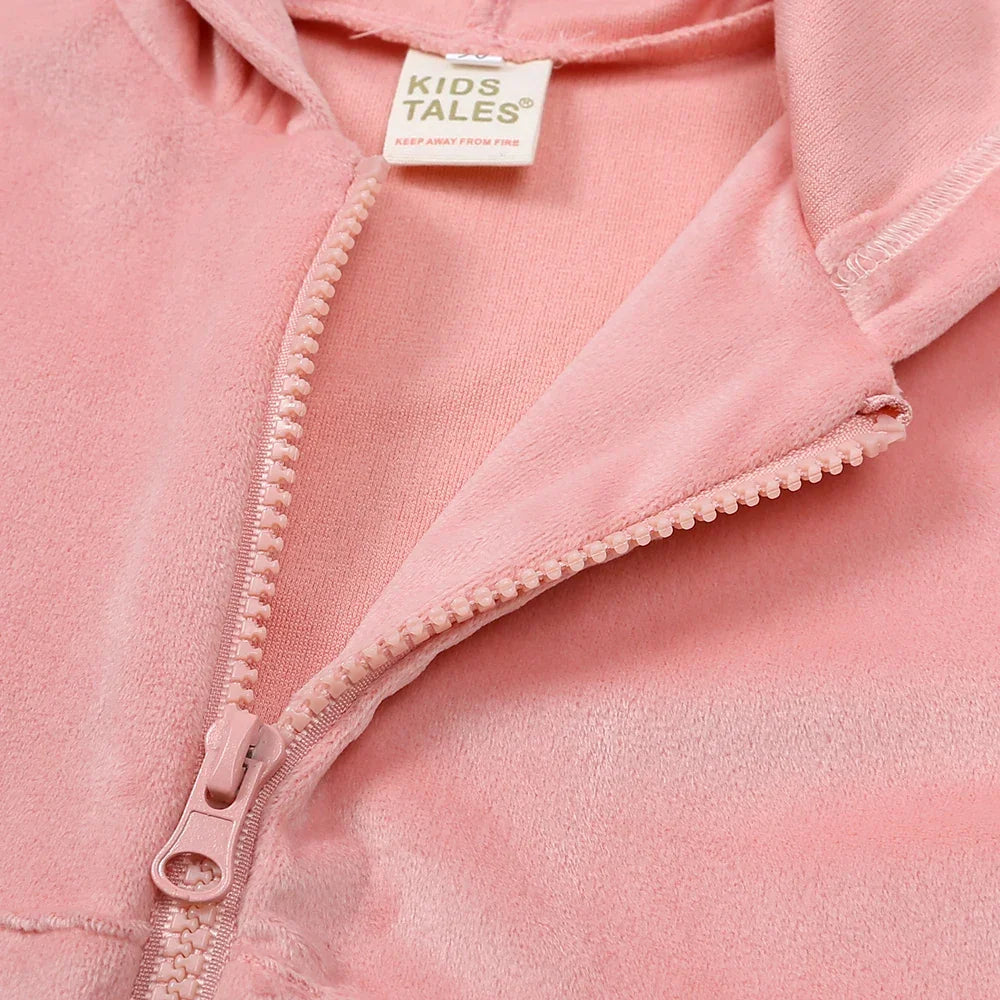 Velvet tracksuit for kids – soft, warm, flexible fit | unisex outfit set