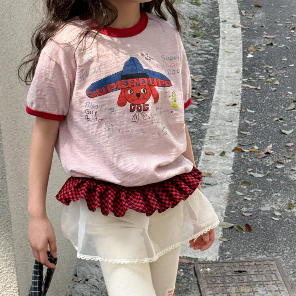 Kids' dog print T-shirt in soft cotton – playful design, comfortable fit | boys & girls