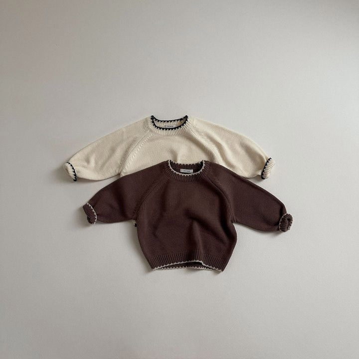 Knitted jumper with retro pattern – soft, warm and durable | girls