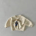 Jumper with bear print – soft cotton, oversized fit | unisex baby jumper