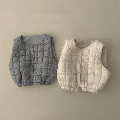 Quilted bodywarmer with soft lightweight warmth – unisex, press studs | baby gilet
