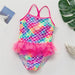 Girls' swimsuit with UV protection – mermaid, unicorn design, quick-drying | Kids swimwear