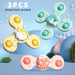 3-piece fidget spinner bath toy set – suction cups, sensory play | toddlers