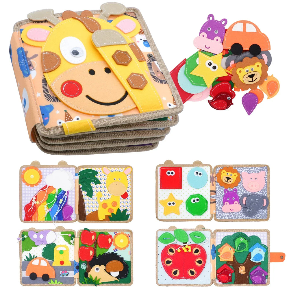 Montessori busy book boosts fine motor skills – shapes, colours and counting | toddlers
