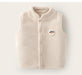 Fleece gilet keeps kids warm – soft, zip, dog print | unisex bodywarmer