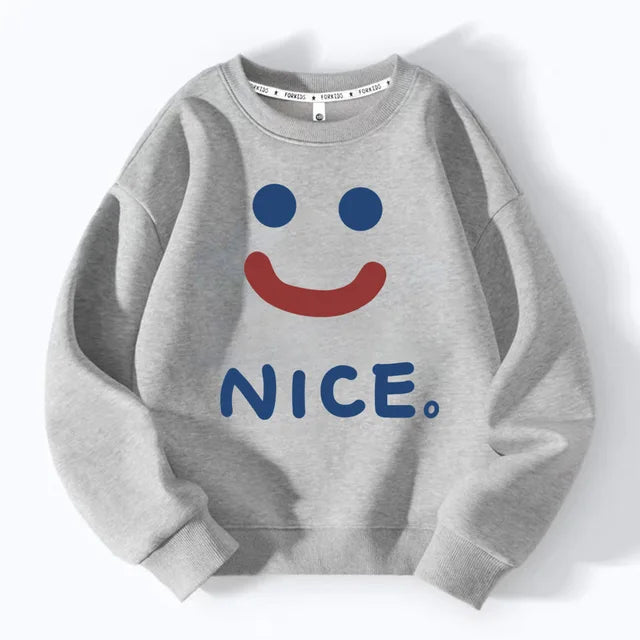 Jumper with Nice print – soft cotton, ribbed cuffs | kids